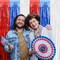 4-Pack Red, White, and Blue Foil Fringe Curtains - 3.3ft x 6.6ft Metallic Tinsel Backdrop - Patriotic Streamers for 4th of July, Memorial Day, Birthdays, and 2026 Sestercentennial Photo Booths